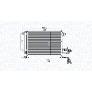 MAGNETI MARELLI 350203737000 Condensador de aire acondicionado