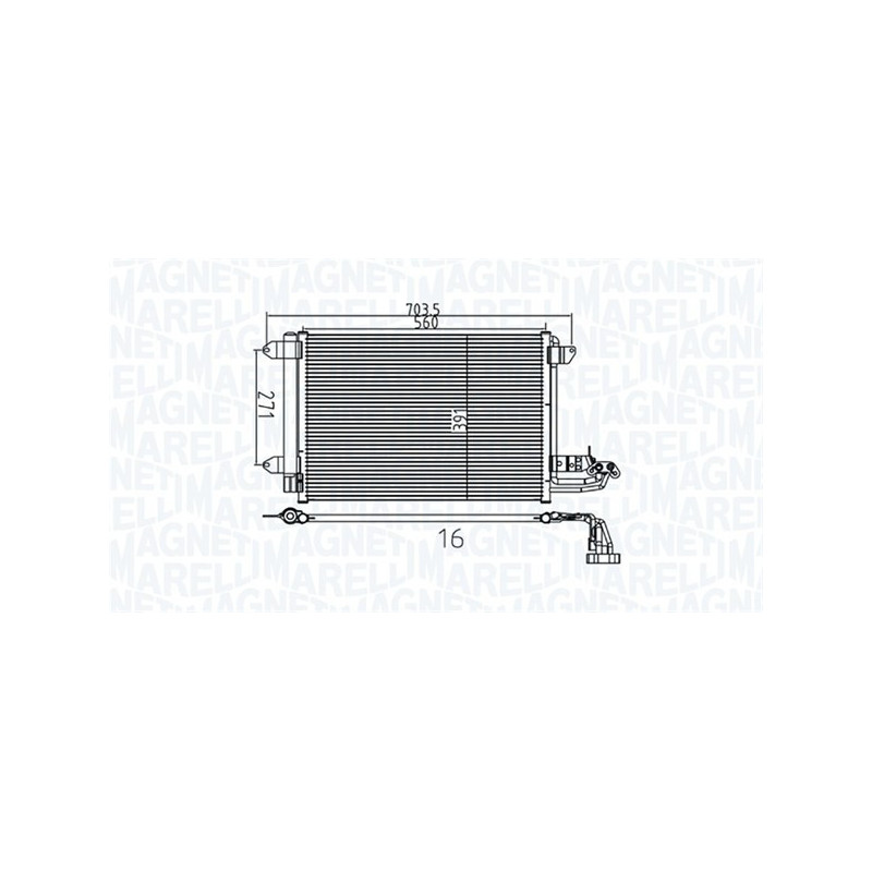 MAGNETI MARELLI 350203737000 Condensatore climatizzatore