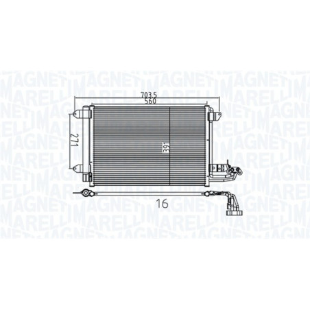 MAGNETI MARELLI 350203737000 Condensador de aire acondicionado