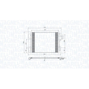 MAGNETI MARELLI 350203802000 Condensatore climatizzatore