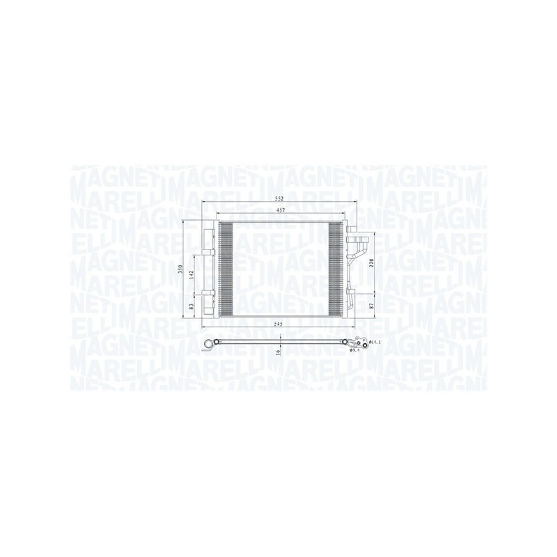 MAGNETI MARELLI 350203802000 Skraplacz klimatyzacji