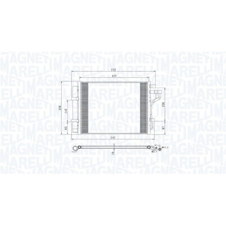 MAGNETI MARELLI 350203802000 Condensador de aire acondicionado