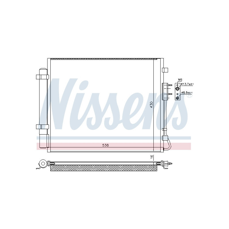 NISSENS 940821 Condensador de aire acondicionado