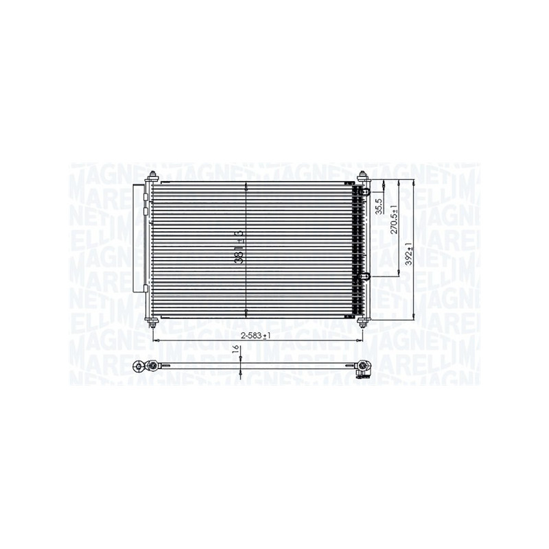 MAGNETI MARELLI 350203850000 Condensatore climatizzatore