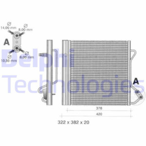 DELPHI TSP0225320 Condensador de aire acondicionado