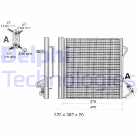 DELPHI TSP0225320 Skraplacz klimatyzacji