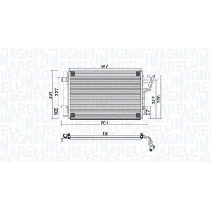 MAGNETI MARELLI 350203951000 Skraplacz klimatyzacji