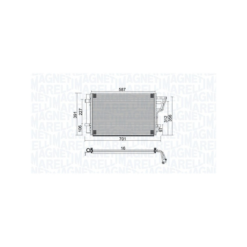 MAGNETI MARELLI 350203951000 Klimakondensator