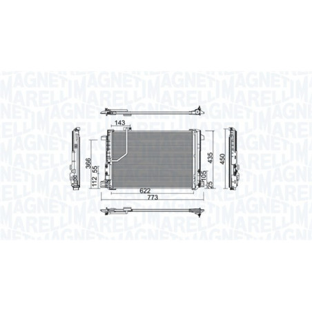 MAGNETI MARELLI 350203755000 Condensador de aire acondicionado