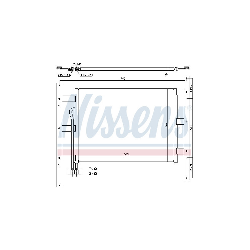 NISSENS 94682 Condensador de aire acondicionado