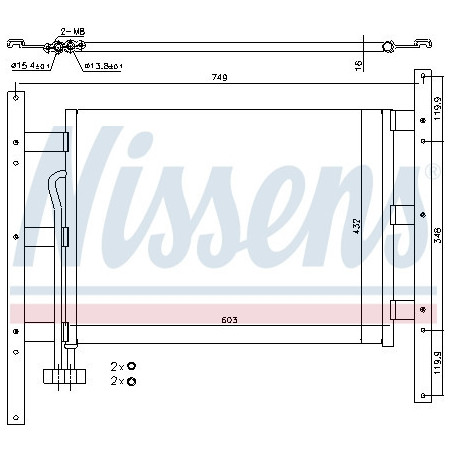 NISSENS 94682 Condensador de aire acondicionado