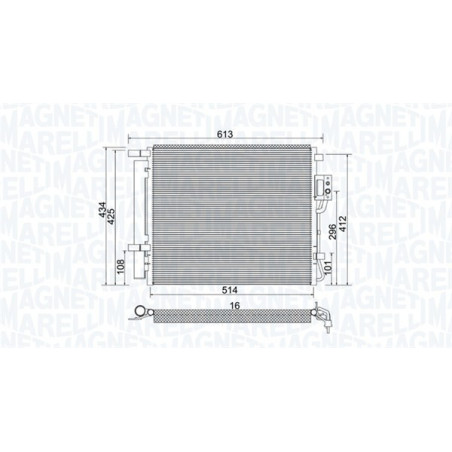 MAGNETI MARELLI 350203977000 Condensador de aire acondicionado