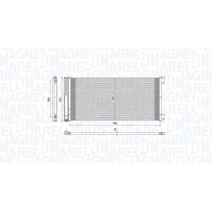 MAGNETI MARELLI 350203808000 Skraplacz klimatyzacji