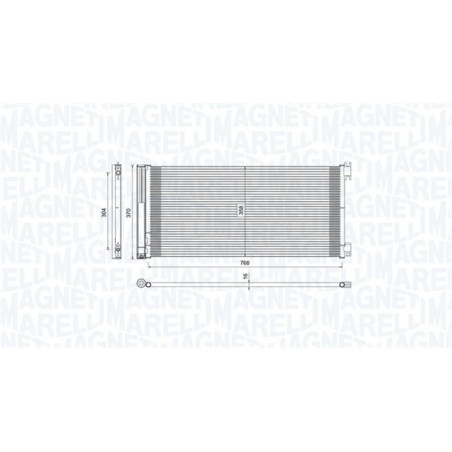 MAGNETI MARELLI 350203808000 Air conditioning condenser