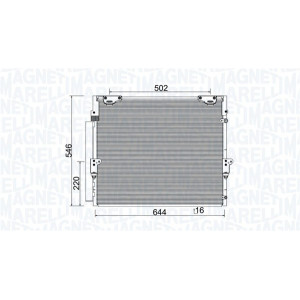 MAGNETI MARELLI 350203926000 Skraplacz klimatyzacji