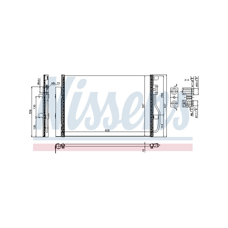 NISSENS 940389 Condensador de aire acondicionado