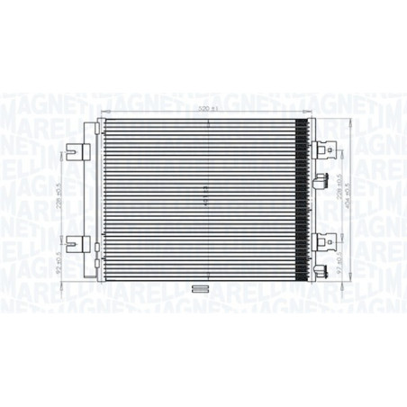 MAGNETI MARELLI 350203765000 Air conditioning condenser