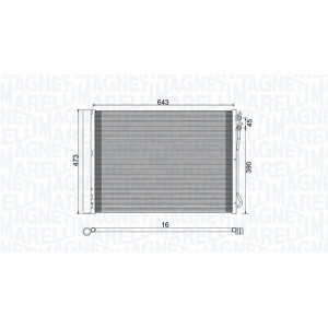 MAGNETI MARELLI 350203781000 Air conditioning condenser