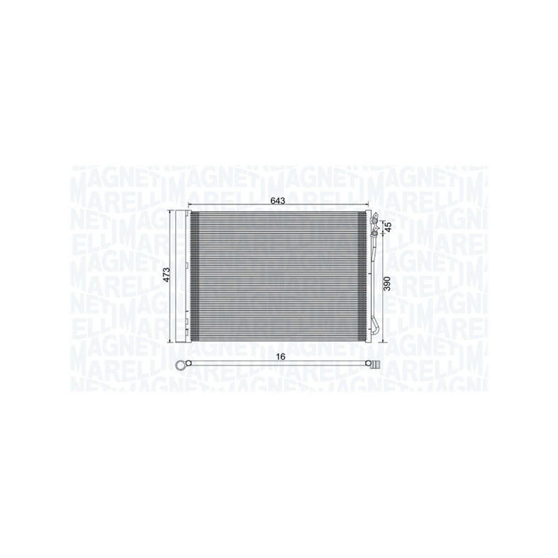 MAGNETI MARELLI 350203781000 Condensatore climatizzatore