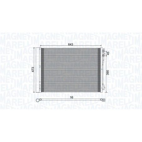 MAGNETI MARELLI 350203781000 Condensatore climatizzatore
