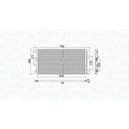 MAGNETI MARELLI 350203797000 Condensador de aire acondicionado