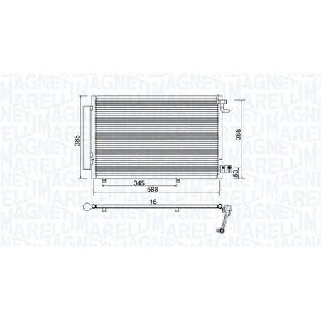 MAGNETI MARELLI 350203930000 Condensador de aire acondicionado