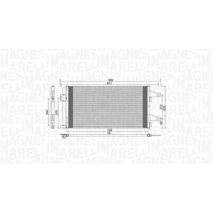 MAGNETI MARELLI 350203761000 Air conditioning condenser