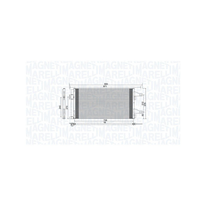 MAGNETI MARELLI 350203761000 Condensatore climatizzatore