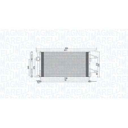 MAGNETI MARELLI 350203761000 Condensatore climatizzatore