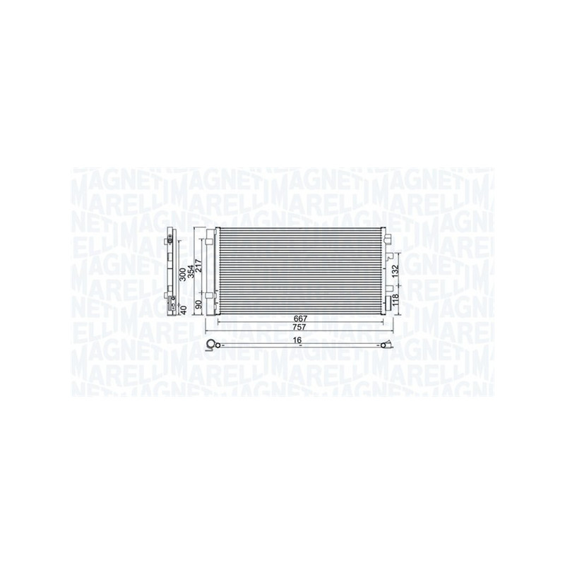 MAGNETI MARELLI 350203762000 Condensatore climatizzatore