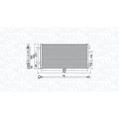 MAGNETI MARELLI 350203762000 Condensatore climatizzatore