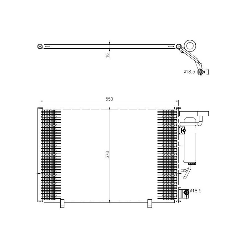 NRF 350456 Condensador de aire acondicionado
