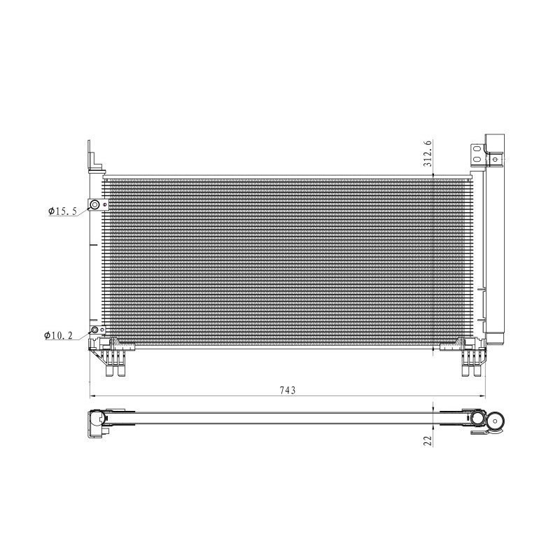 NRF 350466 Air conditioning condenser