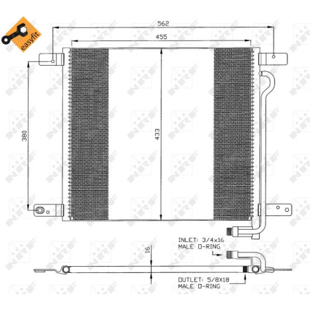 NRF 35325 Condensador de aire acondicionado