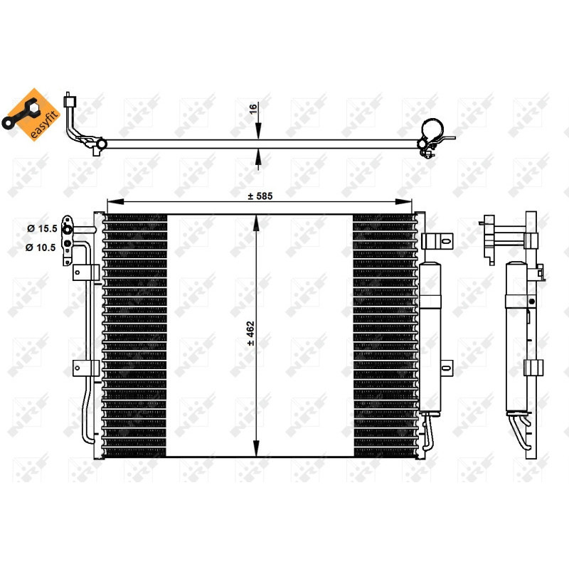 NRF 350330 Condenseur de climatisation