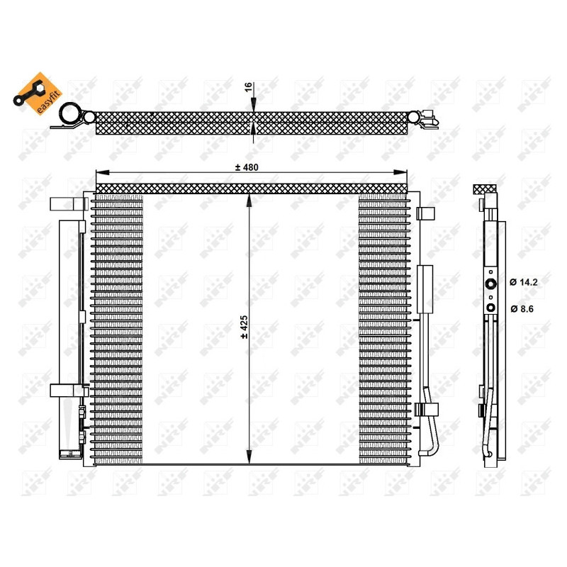 NRF 350333 Air conditioning condenser
