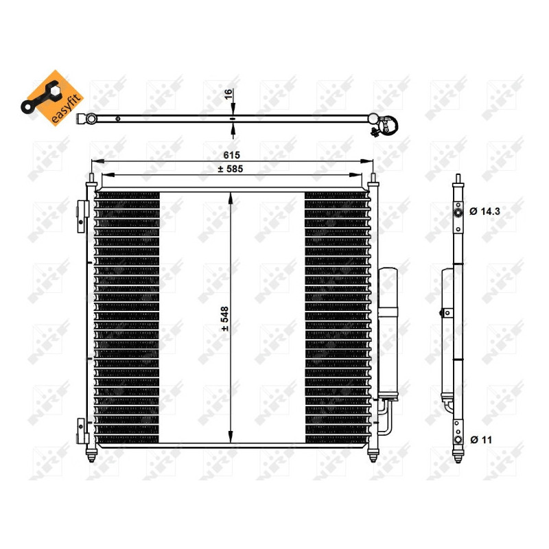 NRF 350336 Condensador de aire acondicionado