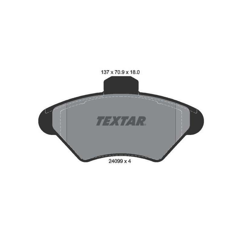 FRONT Brake Pads for Ford Mustang USA IV (1993-1999) TEXTAR 2409901