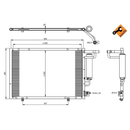 NRF 350395 Condensador de aire acondicionado