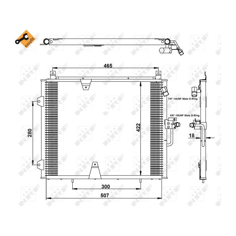 NRF 35129 Condensador de aire acondicionado