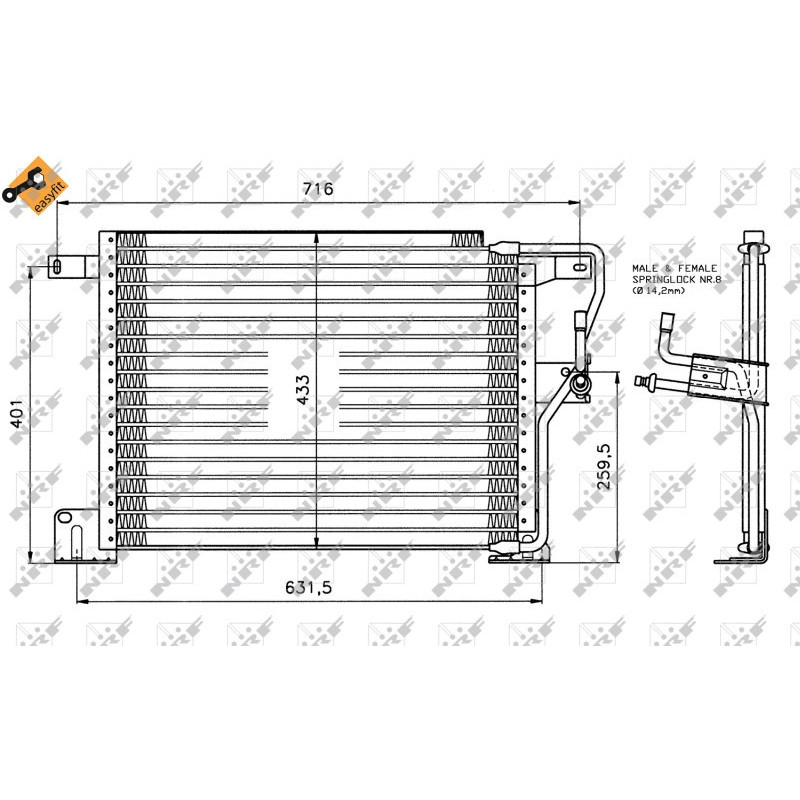 NRF 35221 Condensatore climatizzatore