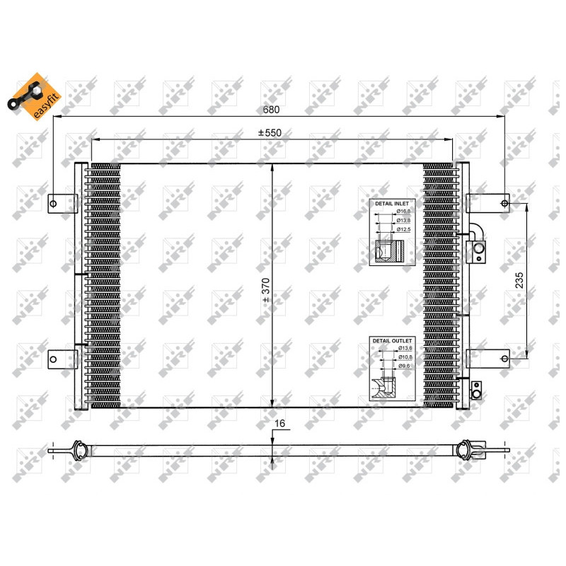 NRF 35249 Condensador de aire acondicionado