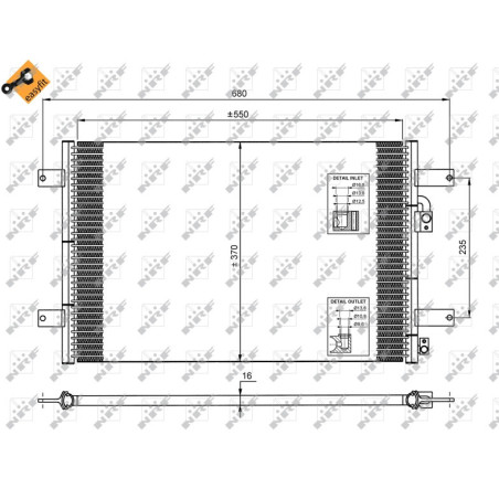 NRF 35249 Condensador de aire acondicionado