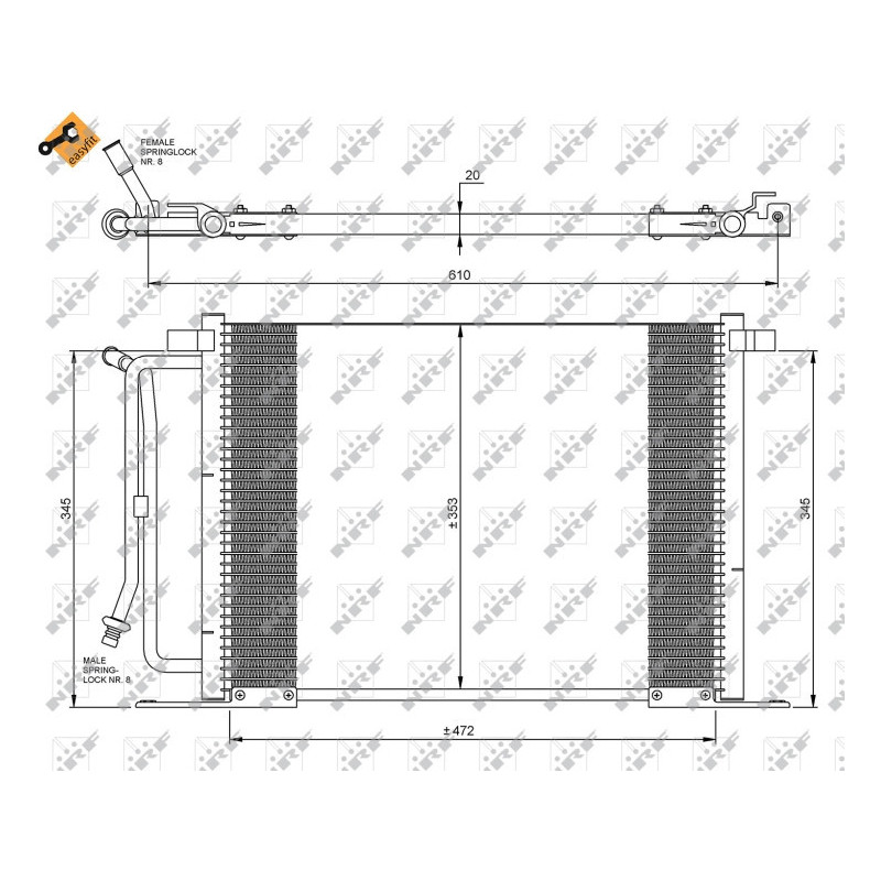 NRF 35250 Condensatore climatizzatore