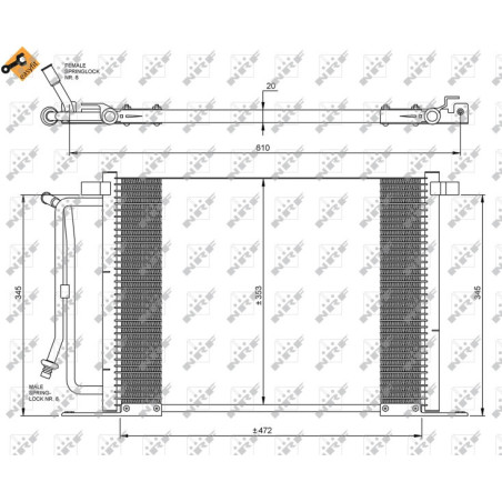 NRF 35250 Condensador de aire acondicionado