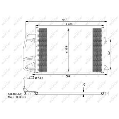 NRF 35251 Air conditioning condenser