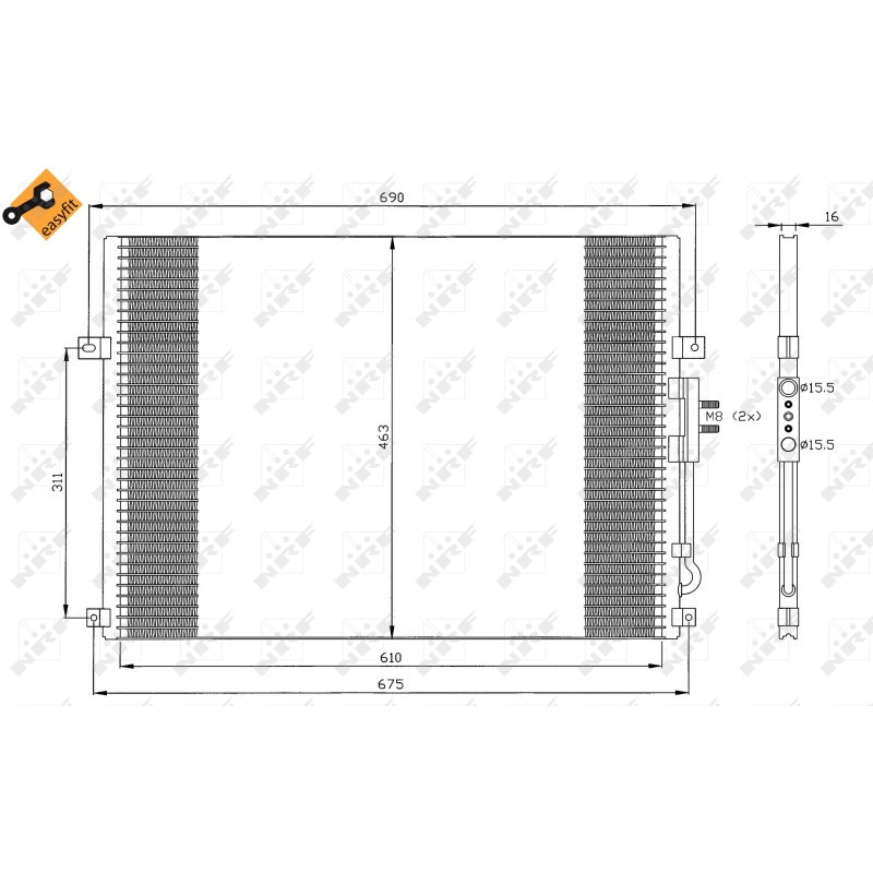 NRF 35275 Condensador de aire acondicionado