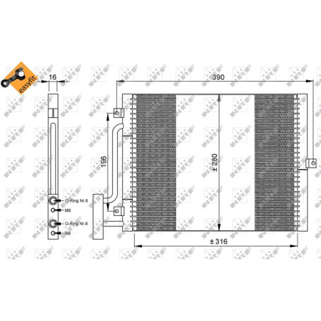NRF 35307 Air conditioning condenser