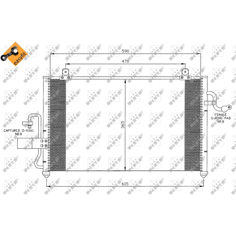 NRF 35425 Condensatore climatizzatore