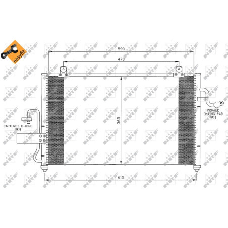 NRF 35425 Condensatore climatizzatore